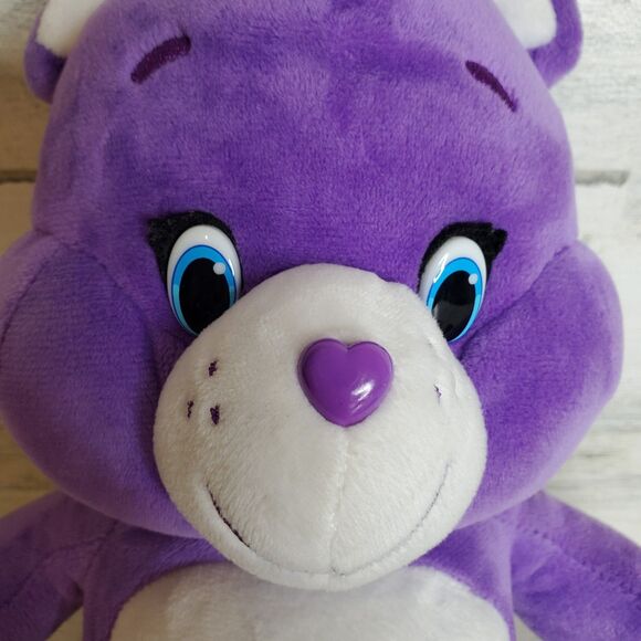 Care Bears Share Bear Purple White Lollipops 12" Plush Stuffed Animal 2015 NICE! - Picture 6 of 10